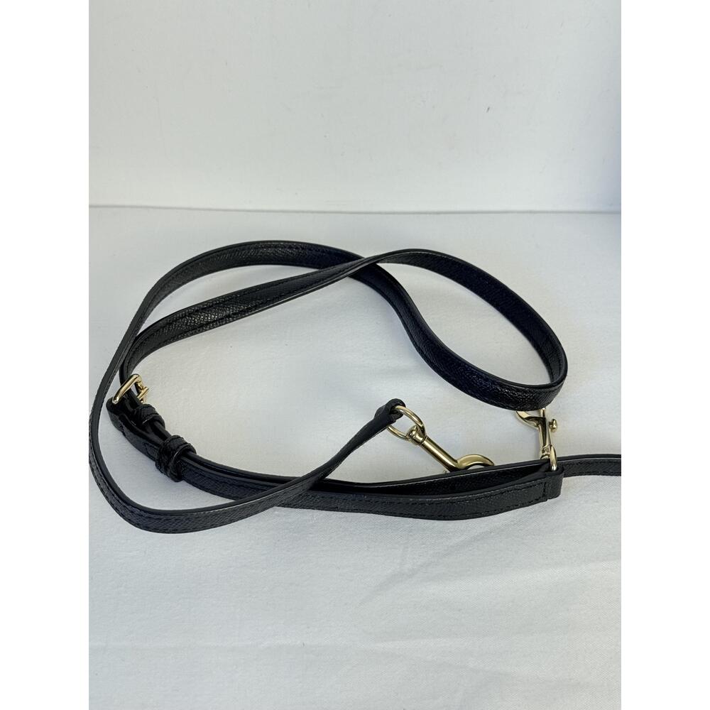 Coach Womens Black  Minetta Hardware Adjustable Strap Leather Crossbody Handbag - Picture 16 of 16
